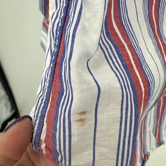 Anthropologie Blouse Grayson Jasmine Hero striped button down Size 4 - Picture 4 of 7